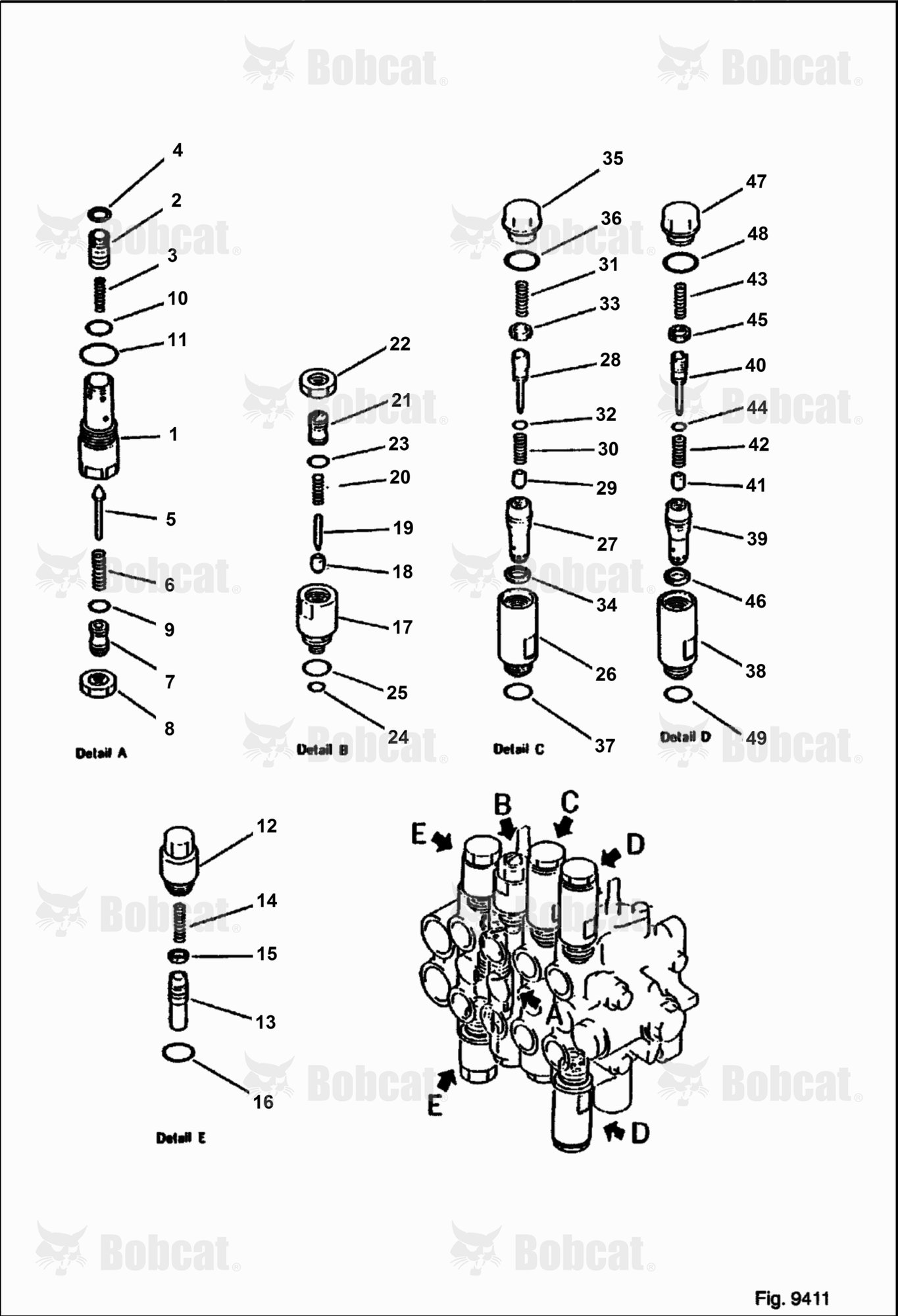 4-SPOOL Valve (2/2) (SWING, Travel SPEED, BLADE, ATTACHMENT)