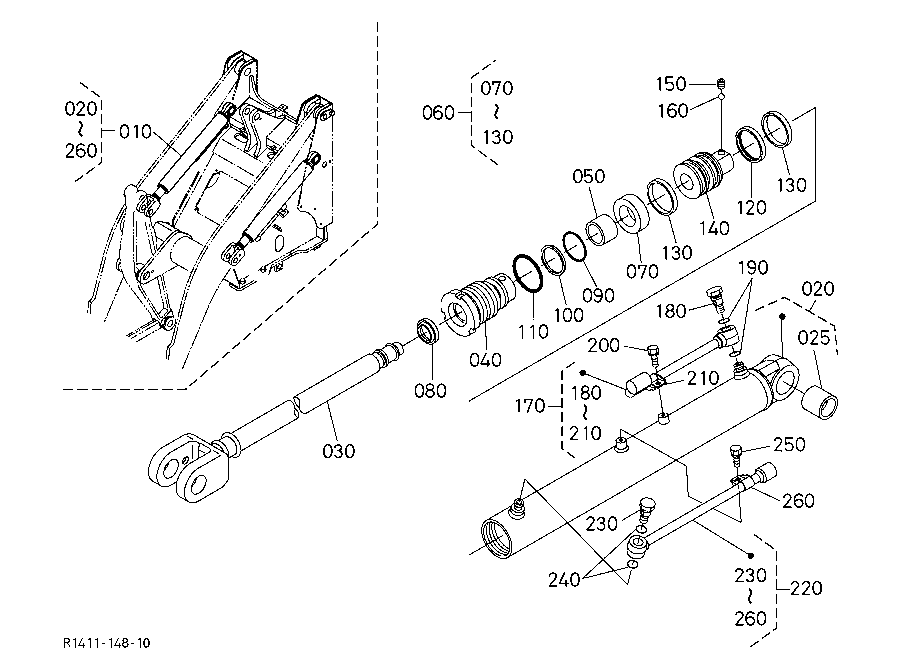 Lift Cylinder Right (Component Parts)