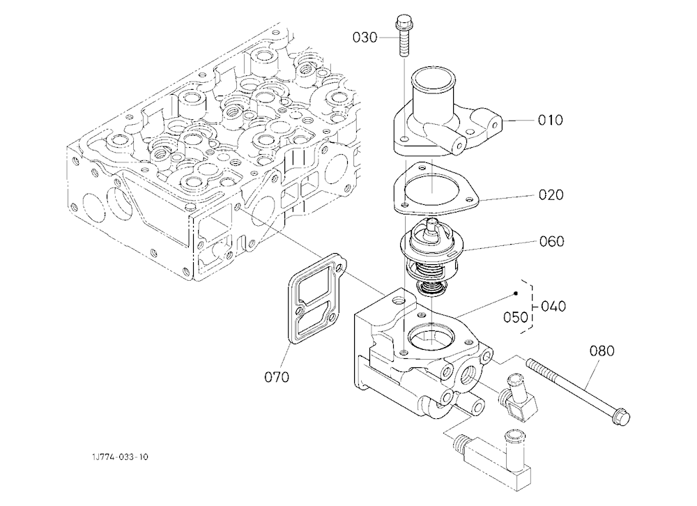 Water Flange And Thermostat