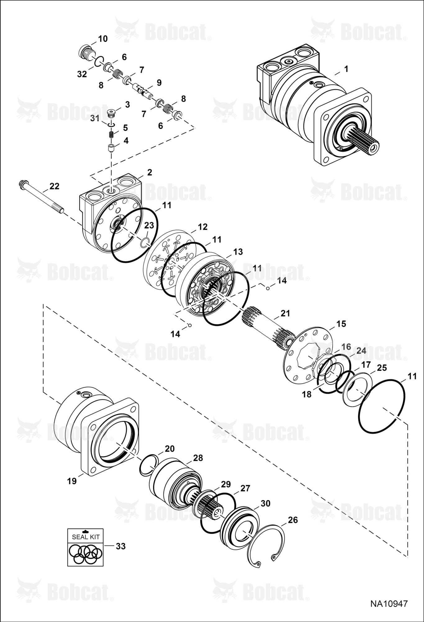Hydrostatic Motor (Eaton) (Manual)  B1ED11001 - B1ED14062