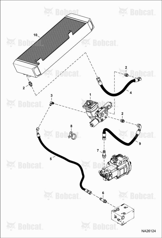 Hydraulic Circuitry (Fan Motor)  B55611029 & Above, B69A11001 & Above