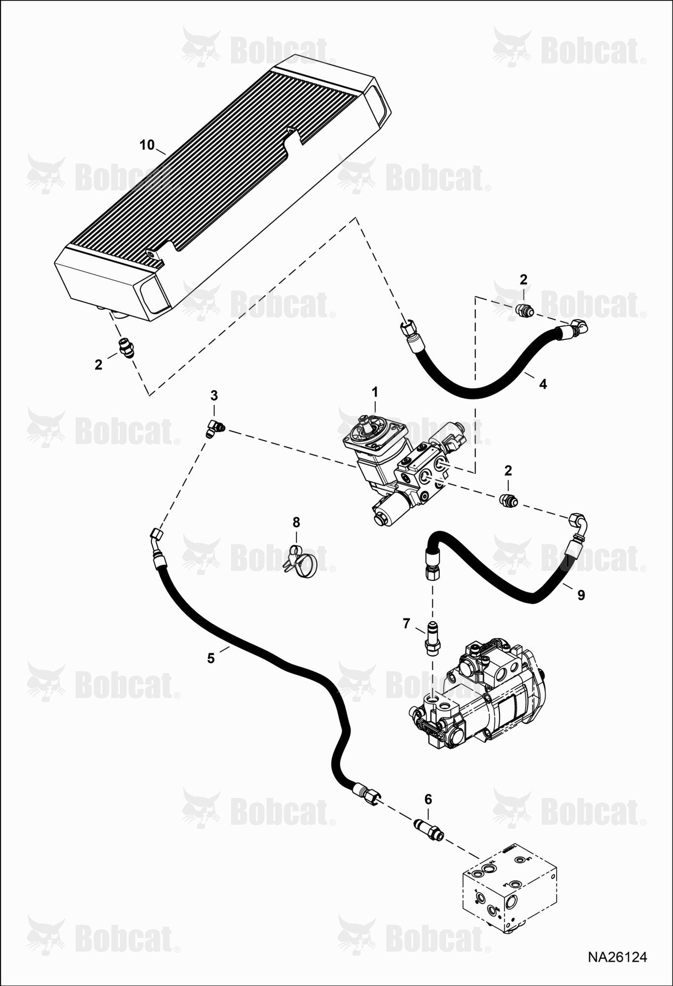 Hydraulic Circuitry (Fan Motor)  B55611029 & Above, B69A11001 & Above