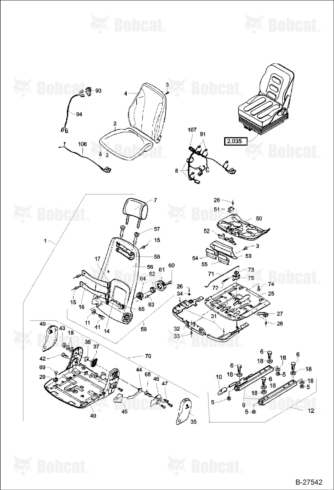 OPERATOR'S Seat (MSG95 W/ Seat Heating)
