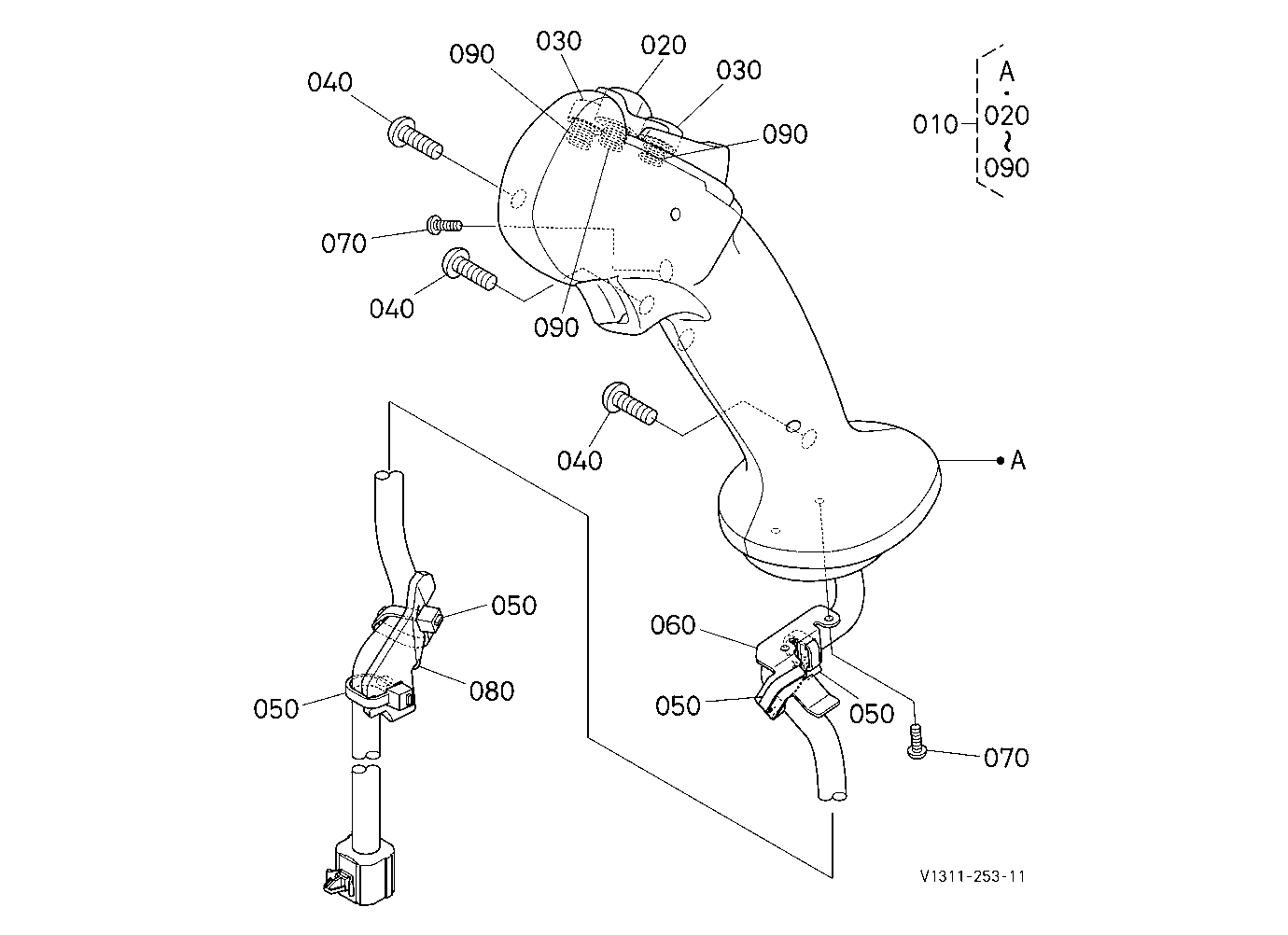 Grip (Lh) [Component Parts] [Except High Flow]