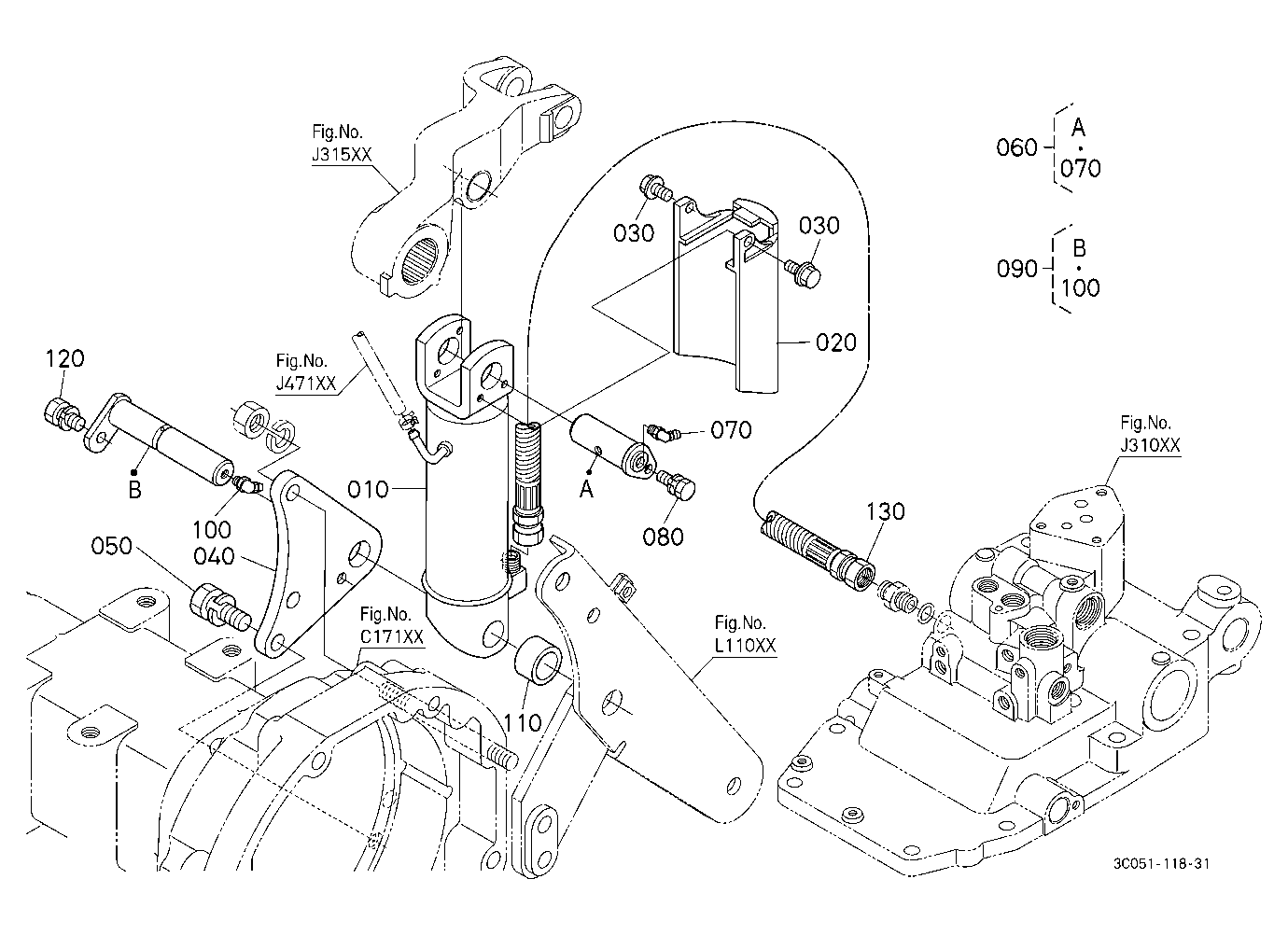3P-Lift Assist Cylinder Rh