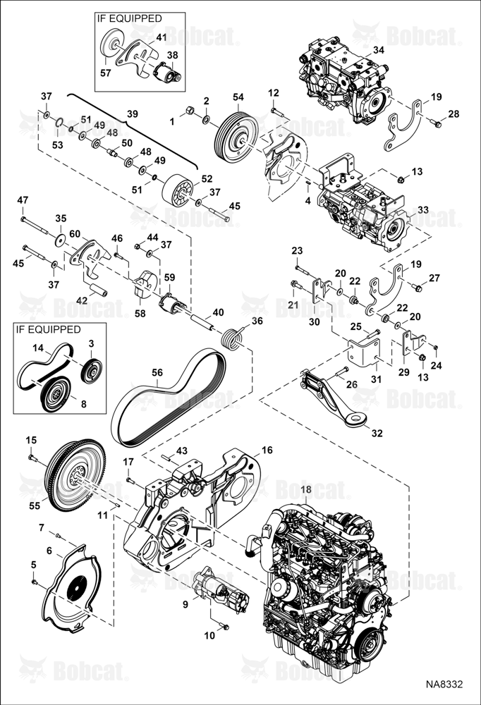 Engine & Attaching Parts (Belt Drive System) (Valeo Starter) B3H111001 - B3H111273