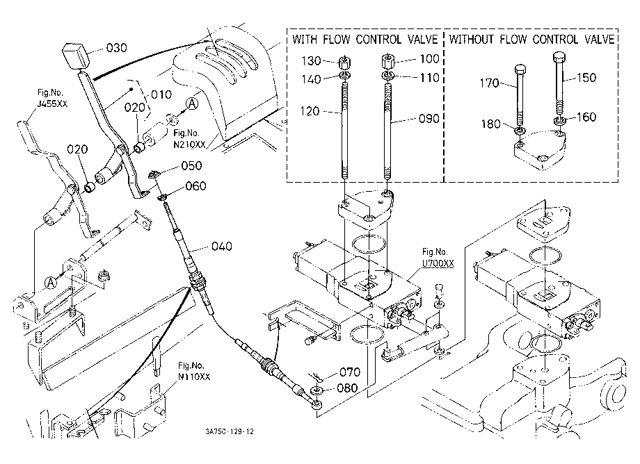 Auxilairy Control Valve Lever Kit (2Nd) [Old Type]