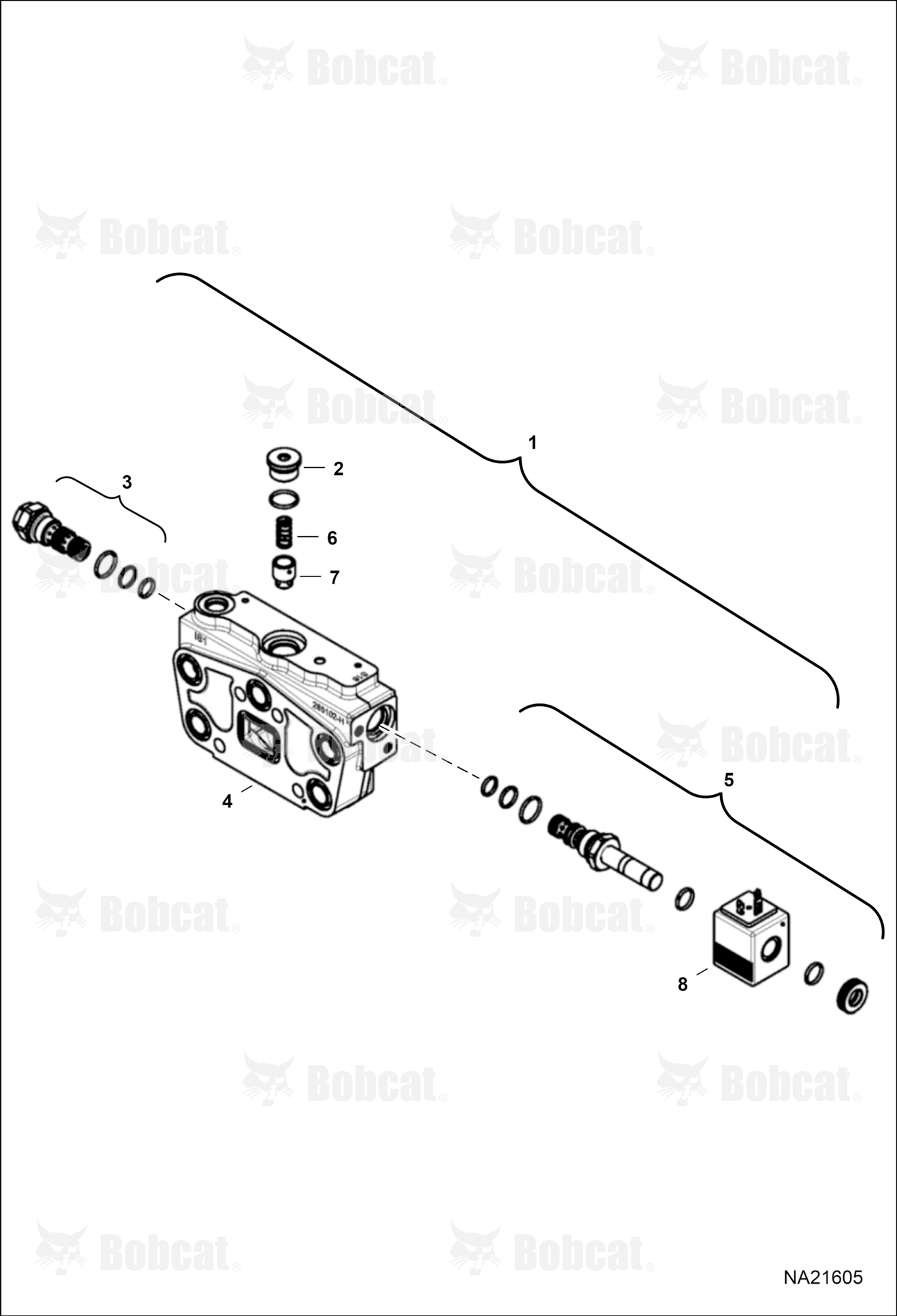 Hydraulic Control Valve (Backhoe) (Outlet Section)