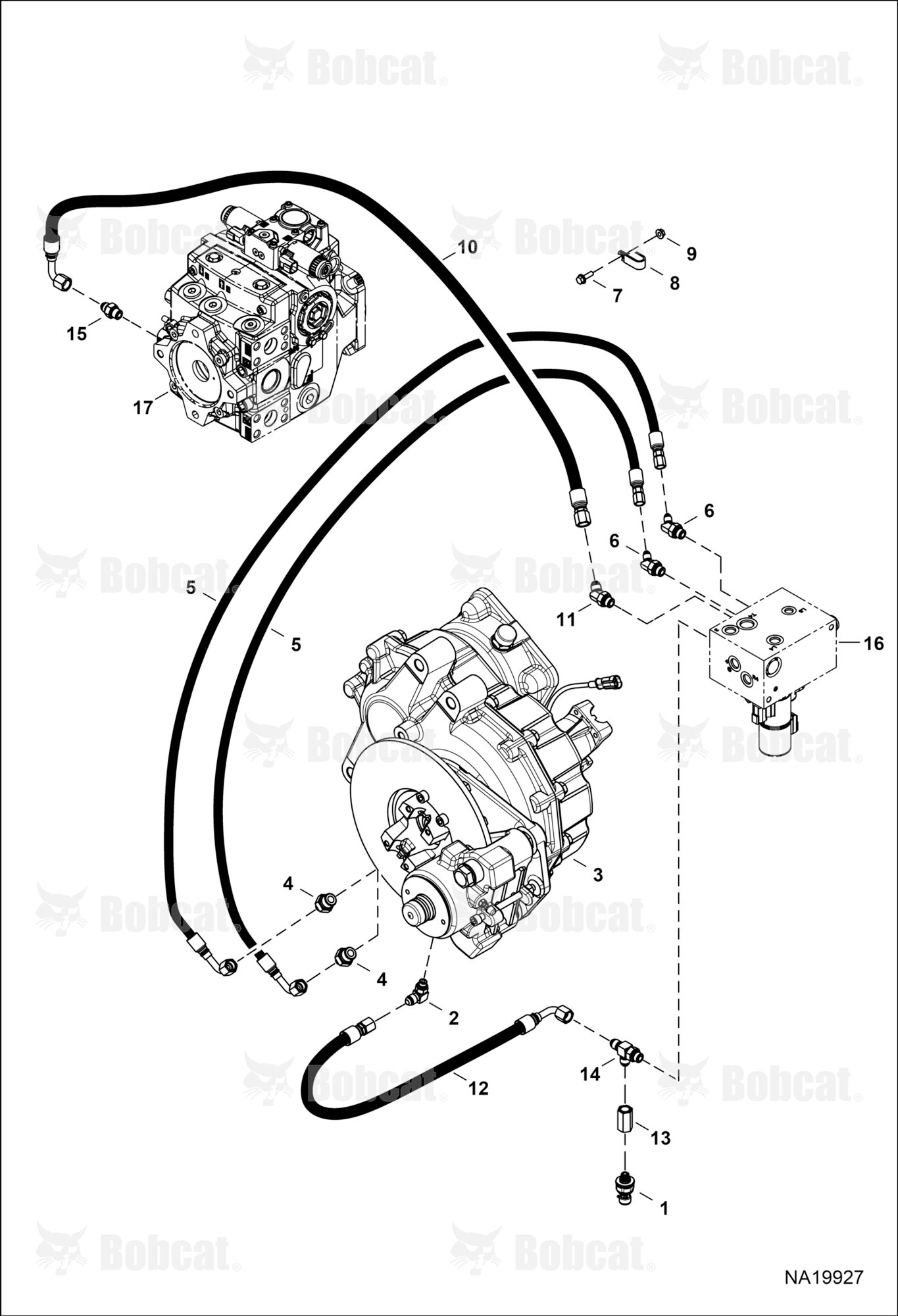 Hydraulic Circuitry (Gearbox)  B54W11001 & Above, B54Y11001 & Above