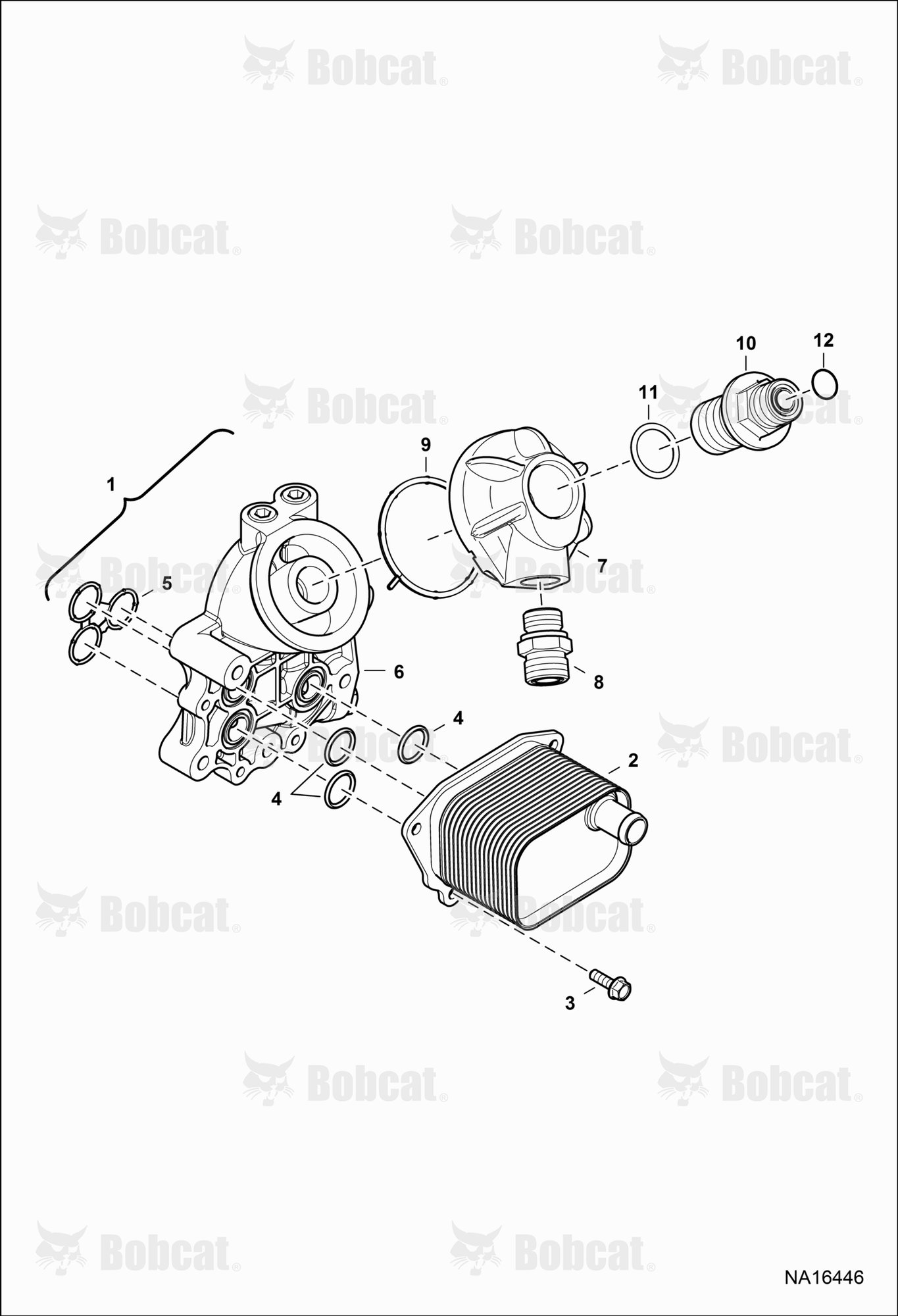 Oil Cooler Assembly (17 Cooling Plates)