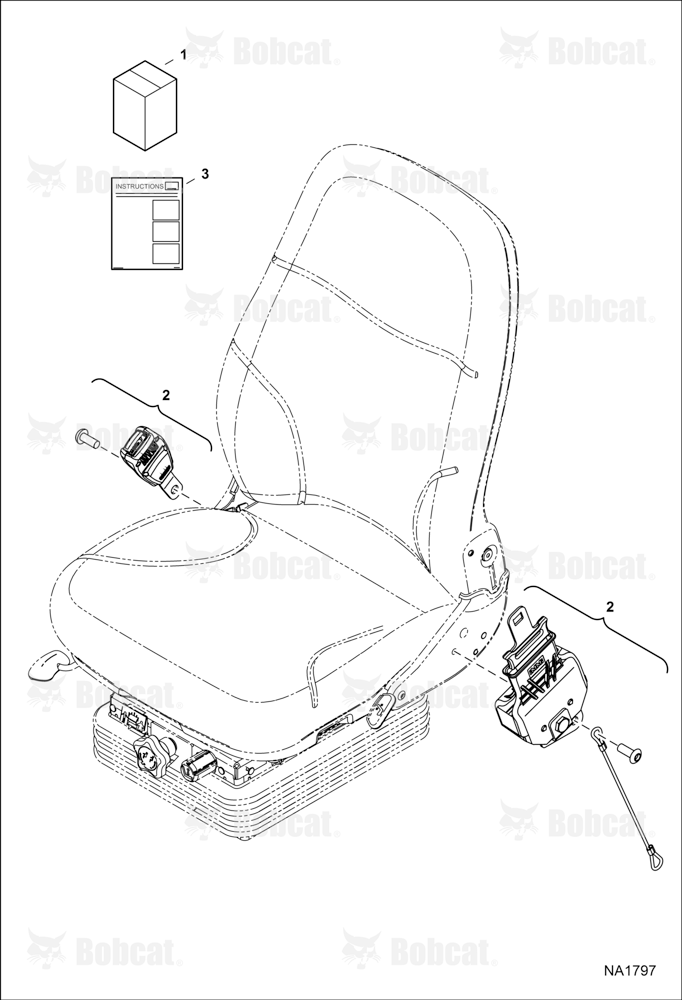 Seat Belt Kit (3 Inch)(Suspension Seat)