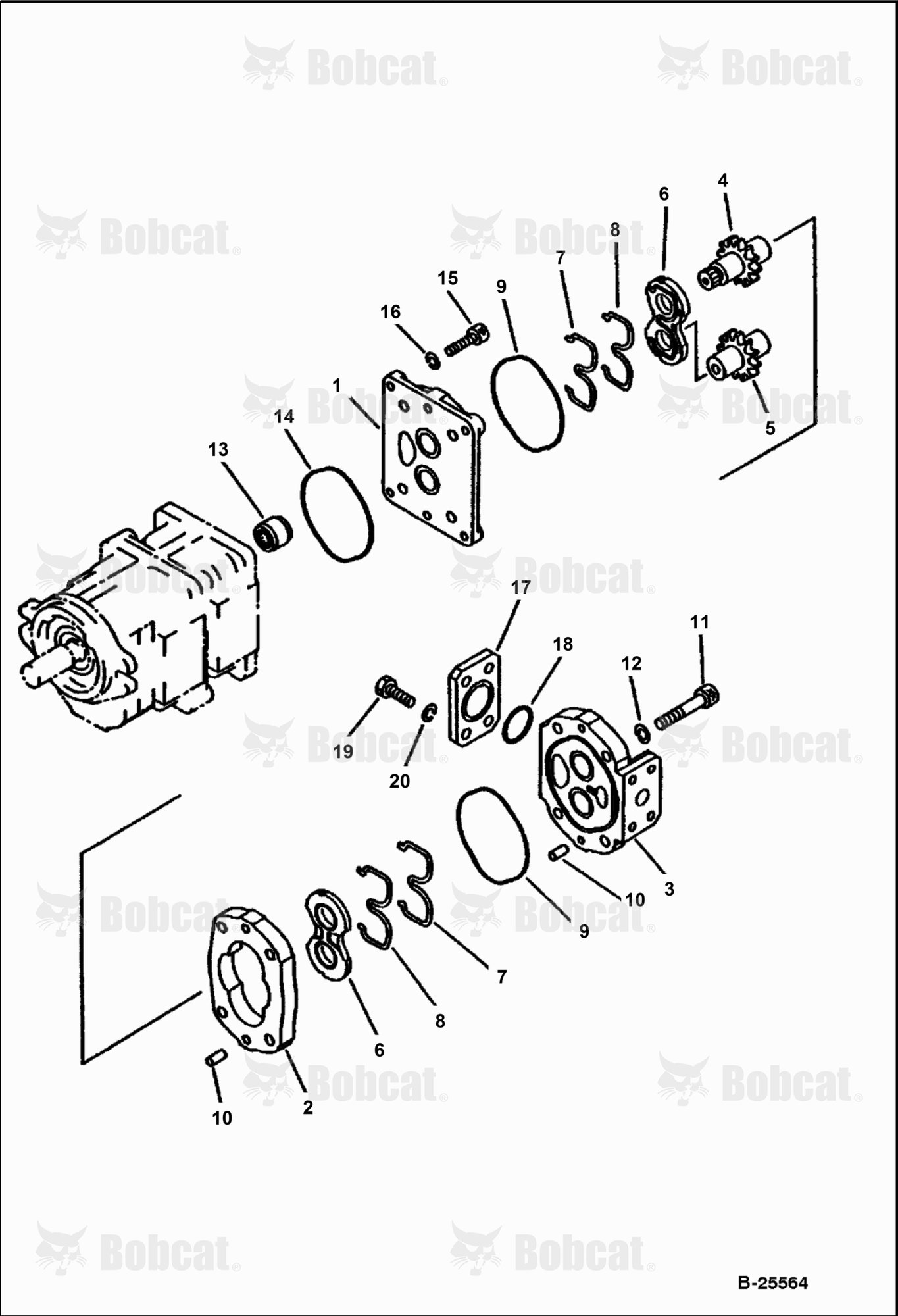 Hydraulic Pump (3/3) (Komatsu S/N 8432 & Above)