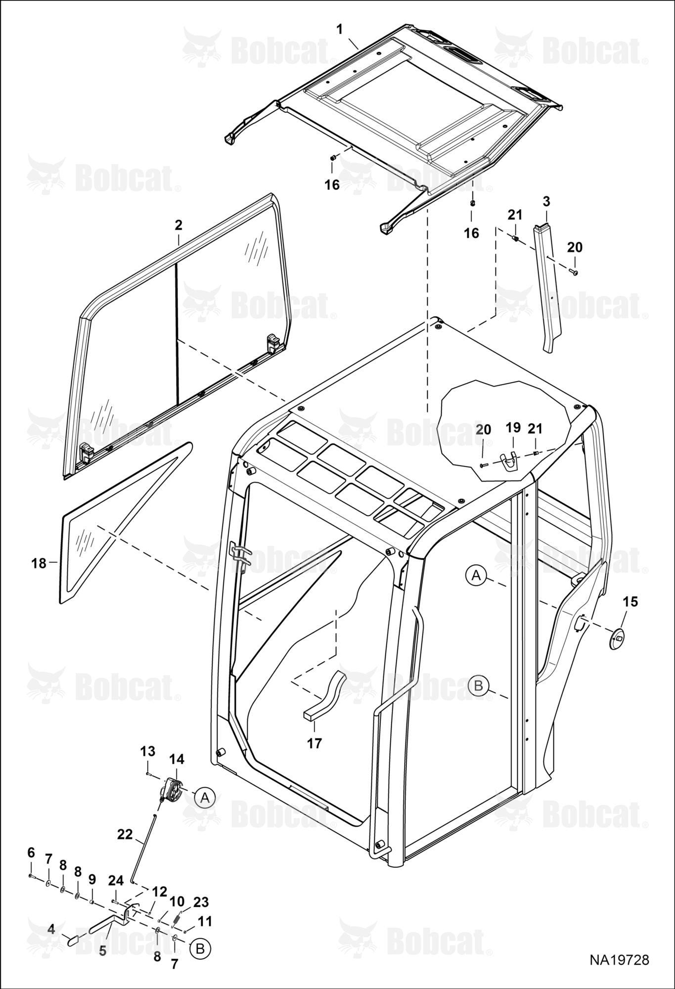 Operator CAB (RH Window & Insulation)