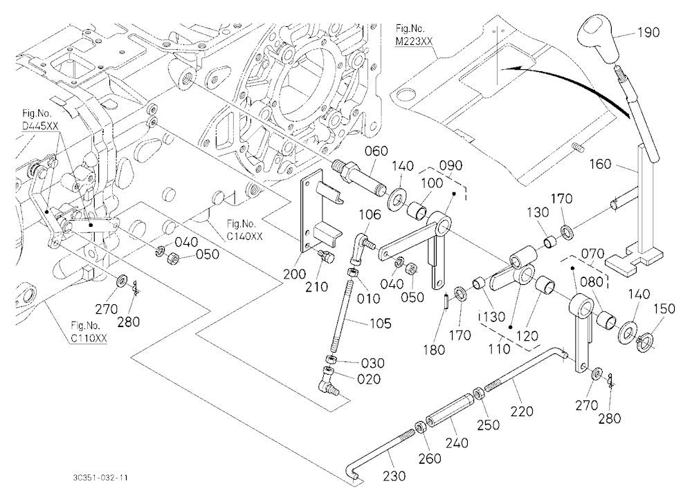 Range And Creep Gear Shift Lever