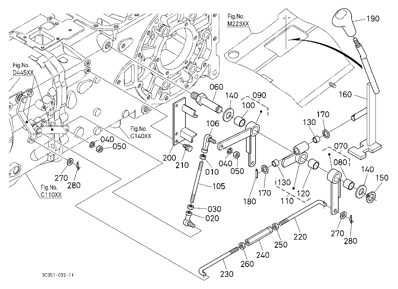 Range And Creep Gear Shift Lever