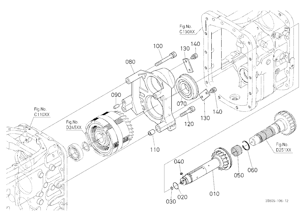 Range Gear Shaft (Front)