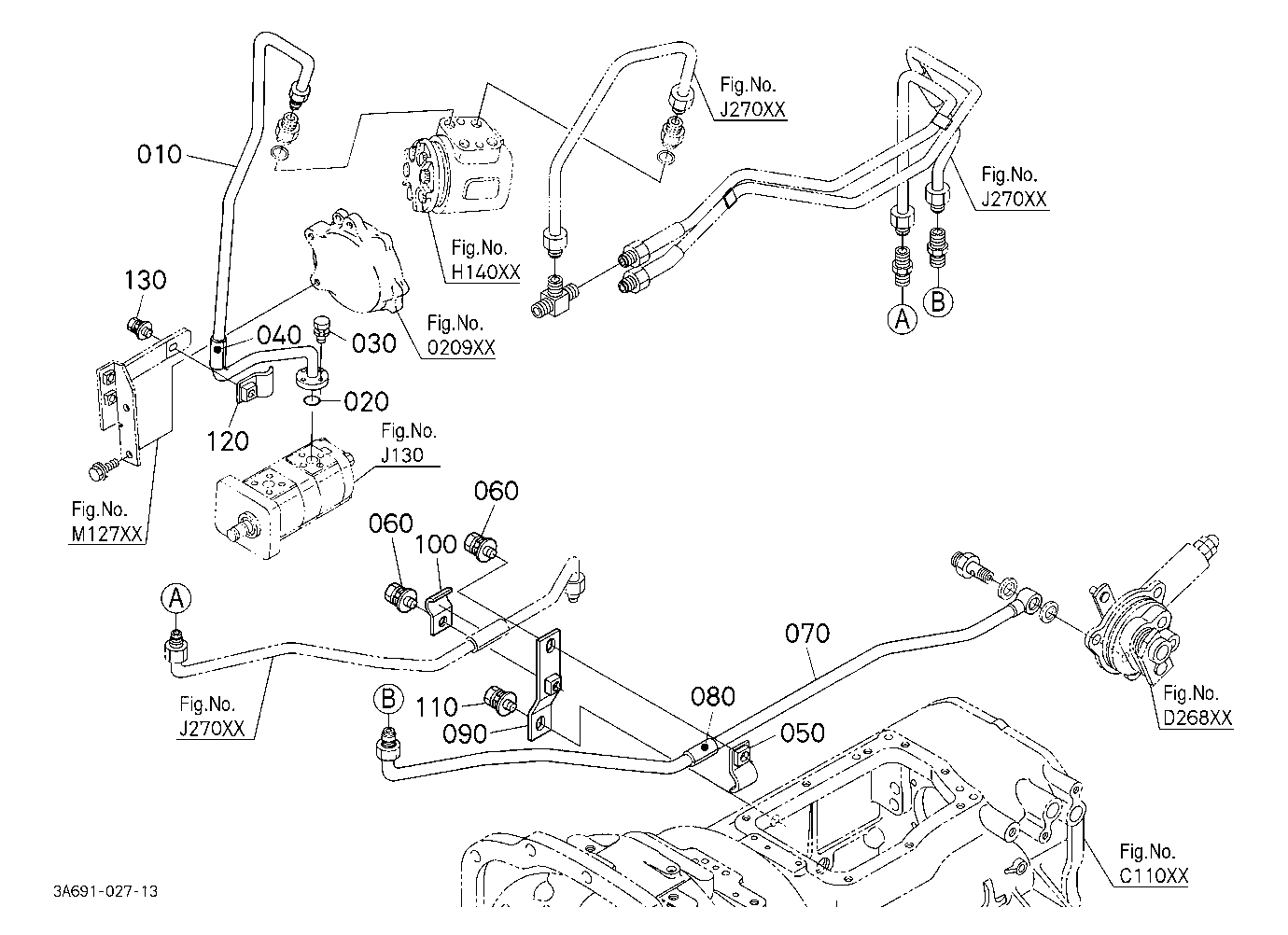 Hydraulic Oil Line (Steering/Pto/Shuttle) [Cab Typ