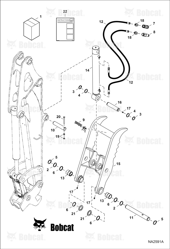Clamp (Kit) (Tag Coupler) (Class 4) AJ5L00101 & Above
