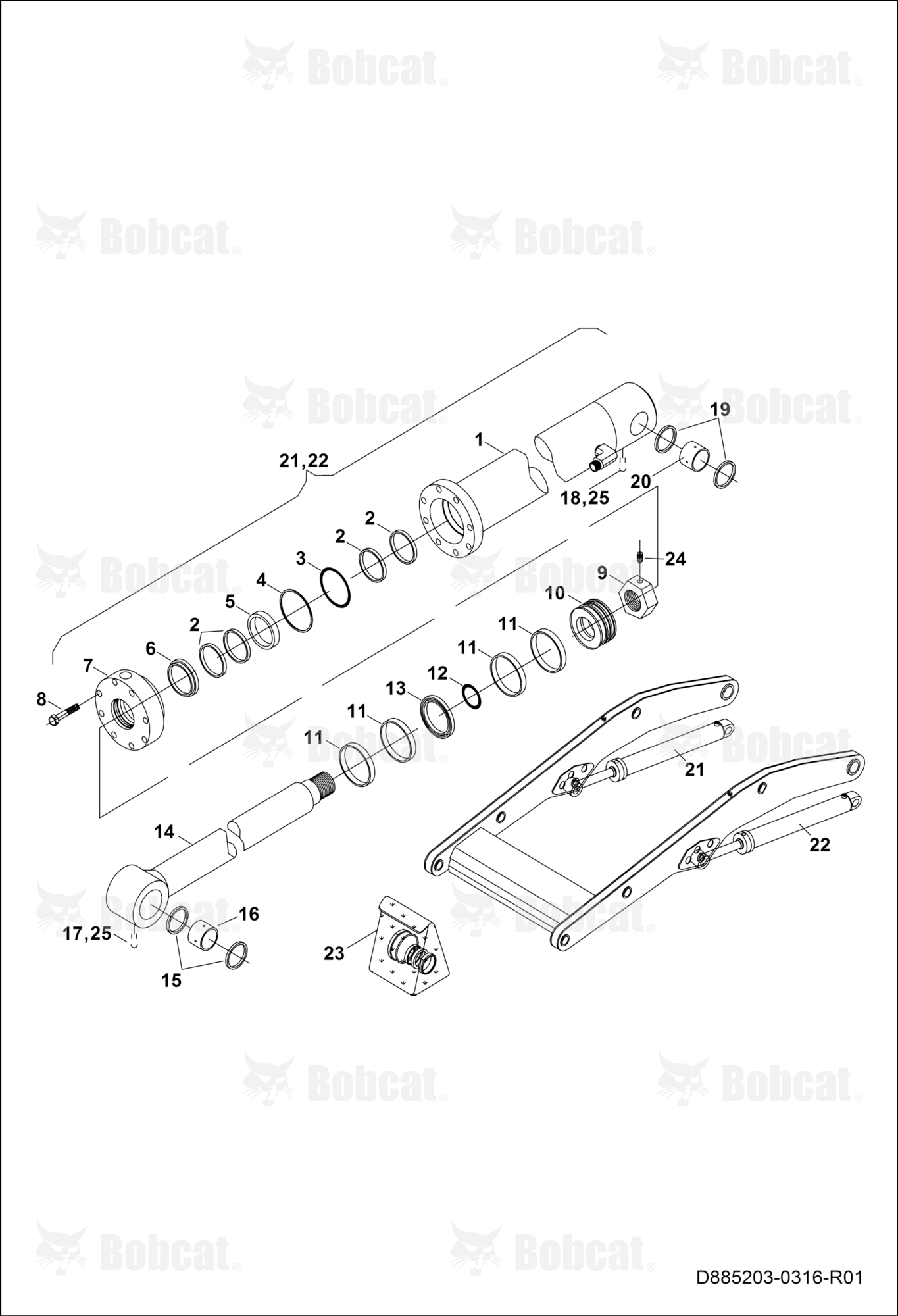 Lift Cylinder (FOR 20" RIM)