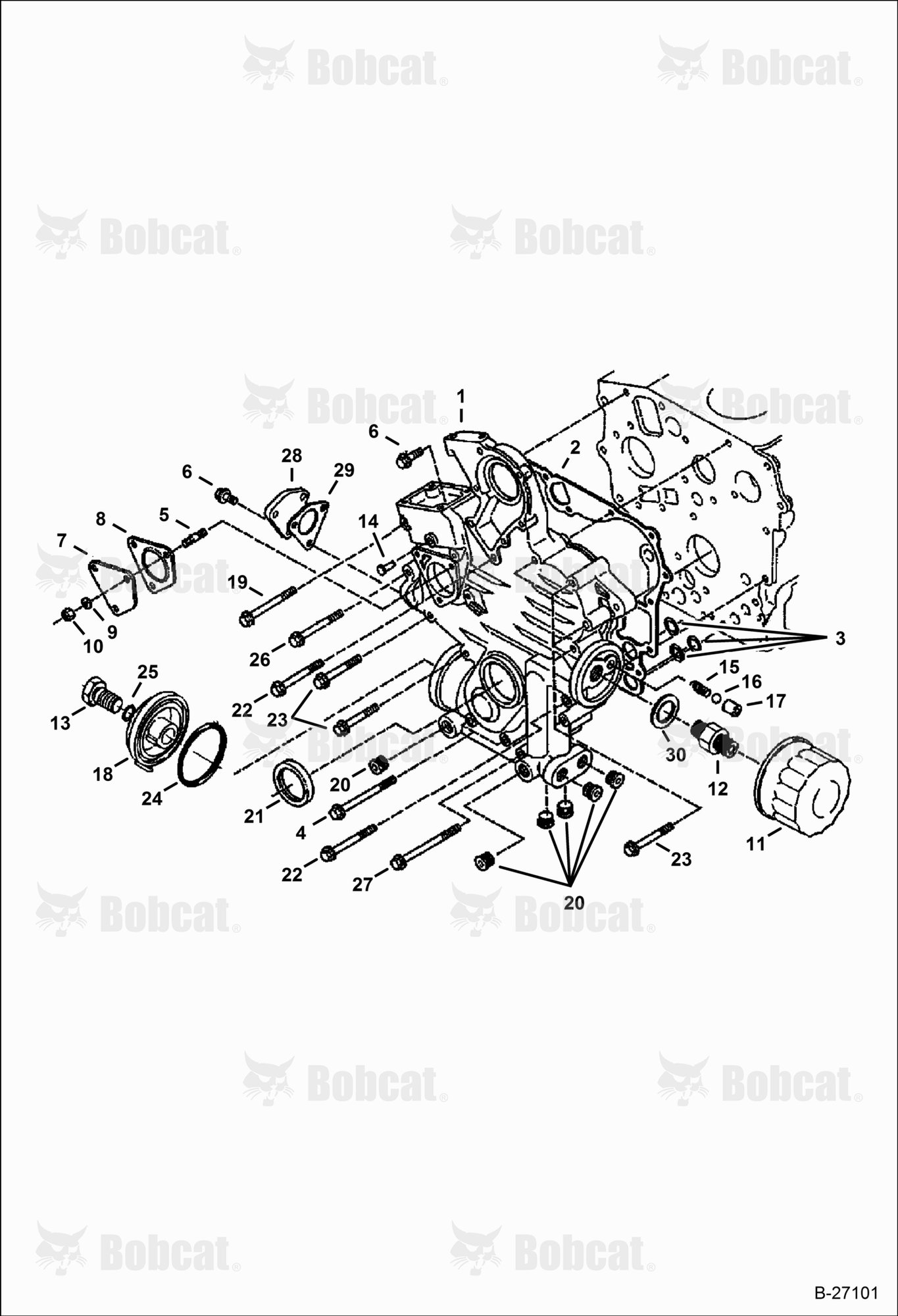 Gearcase (Kubota D722)  515013988 & Above, 515113996 & Above