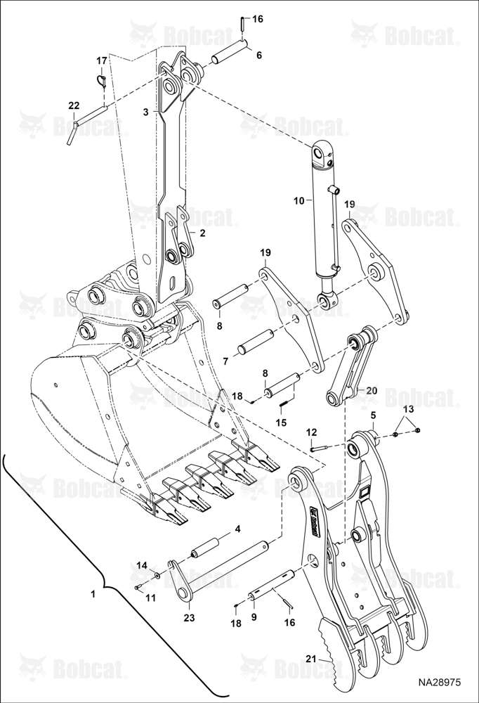 Clamp (E220) (E245) (PL080QH) (25T-1050/1200-5T) (Factory Option Only)