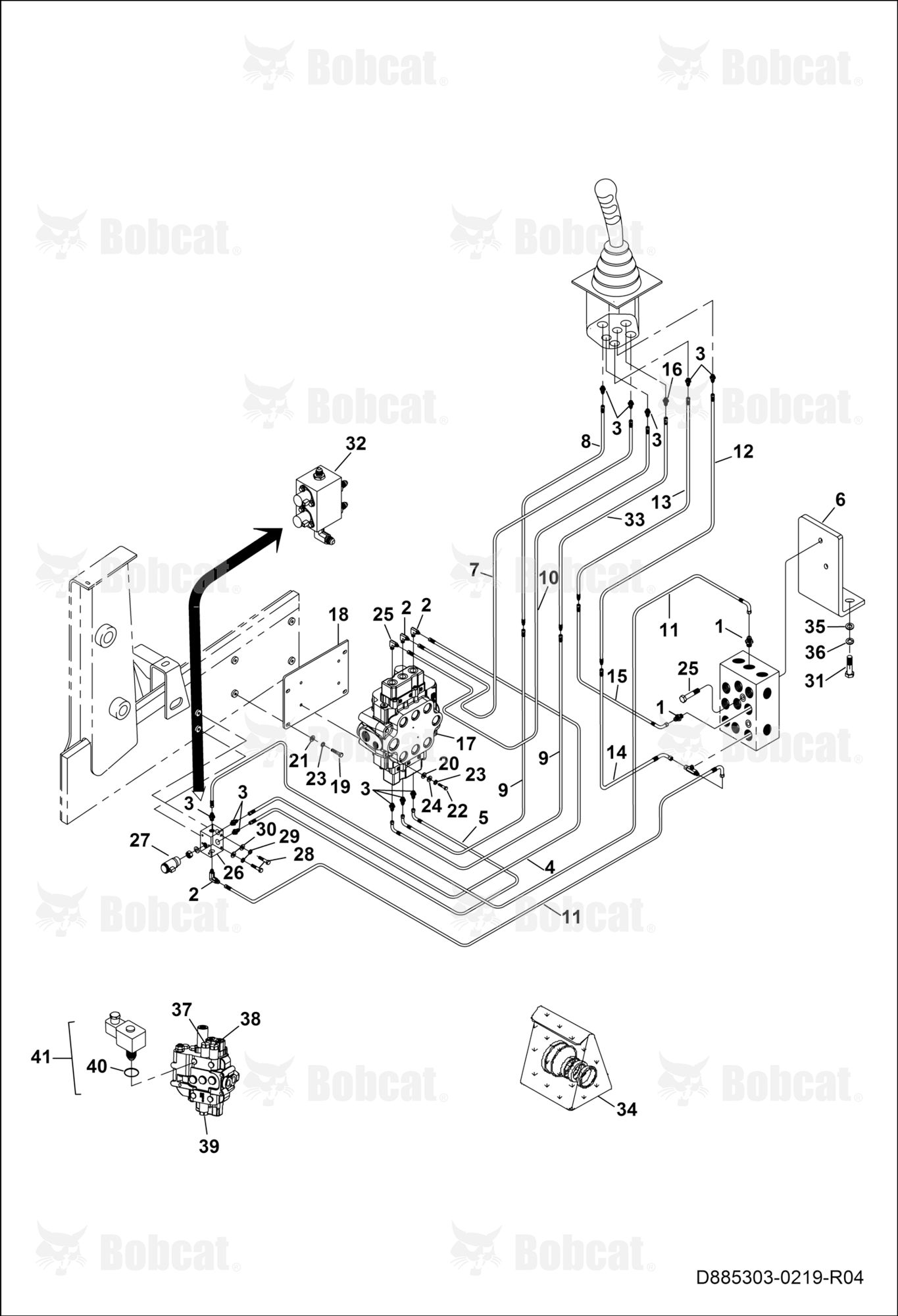 Loader Control Valve Connections