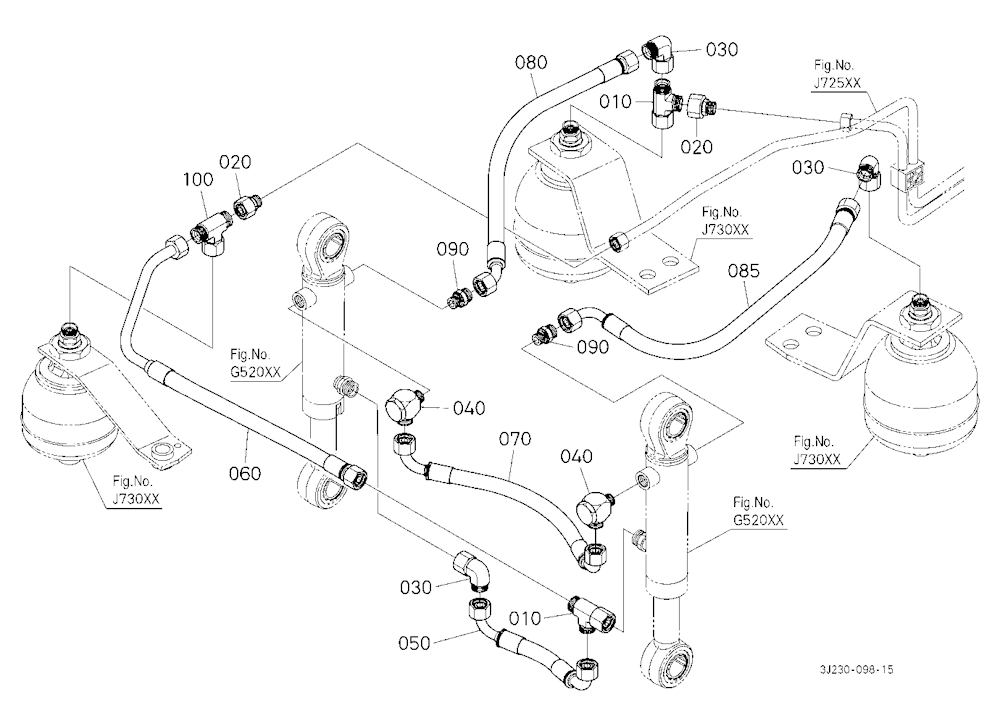 Front Suspension Cylinder Hose [With Front Suspens
