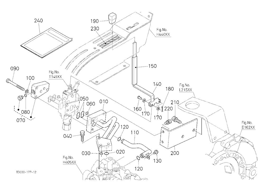 Auxiliary Control Valve Lever(1St)(W/G No.L8305)[R