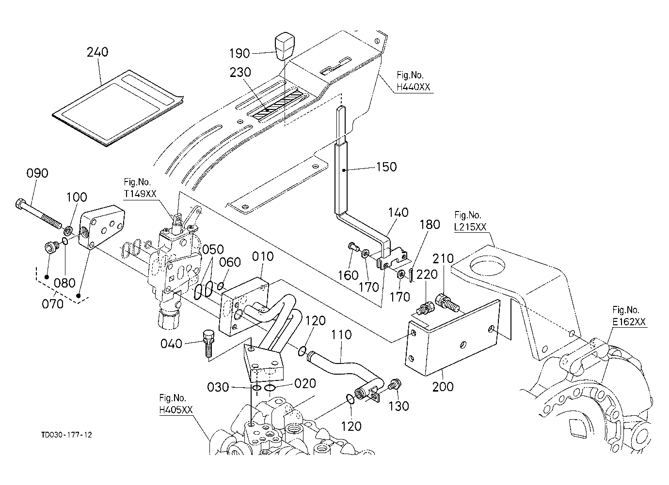 Auxiliary Control Valve Lever(1St)(W/G No.L8305)[R