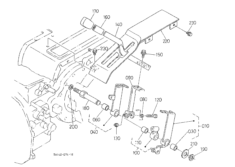 Range Gear Shift Lever [Hst Type] [Rops Type]