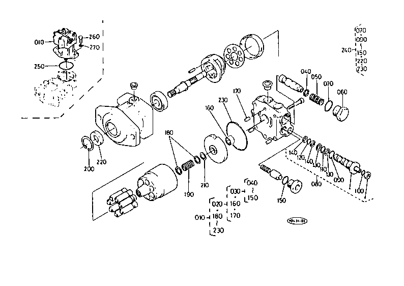 Swivel Motor and Component Parts