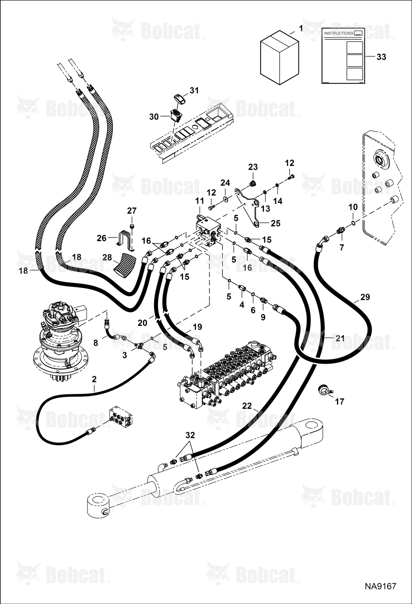 Secondary AUX Kit (Hydraulic Circuitry)  B34T11001 - B34T13399