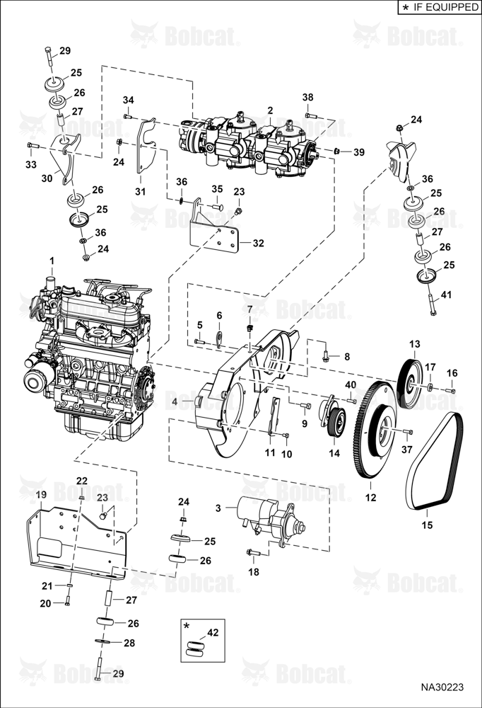 Engine & Attaching Parts (Belt Drive & Engine & Pump Mounts)