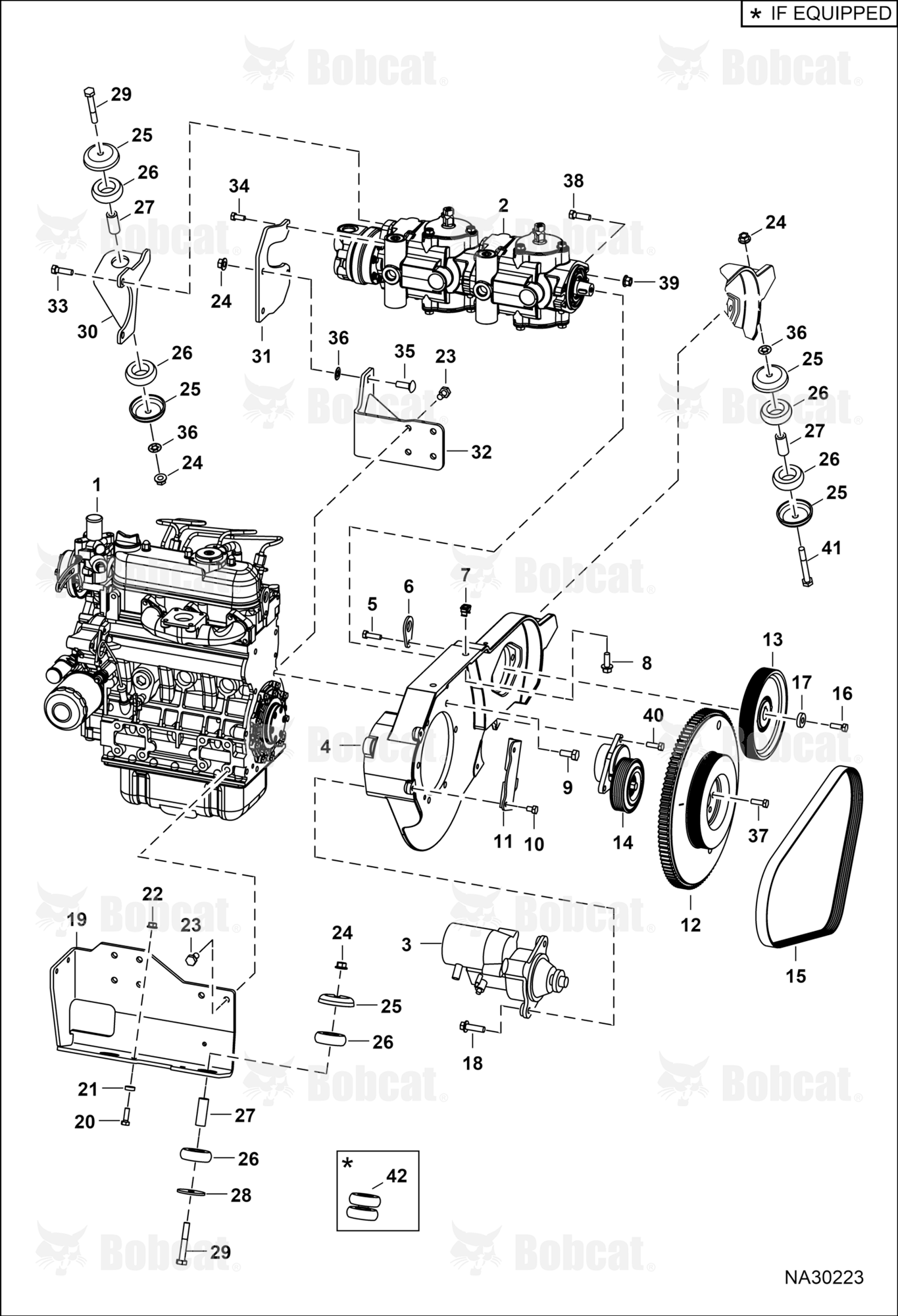 Engine & Attaching Parts (Belt Drive & Engine & Pump Mounts)