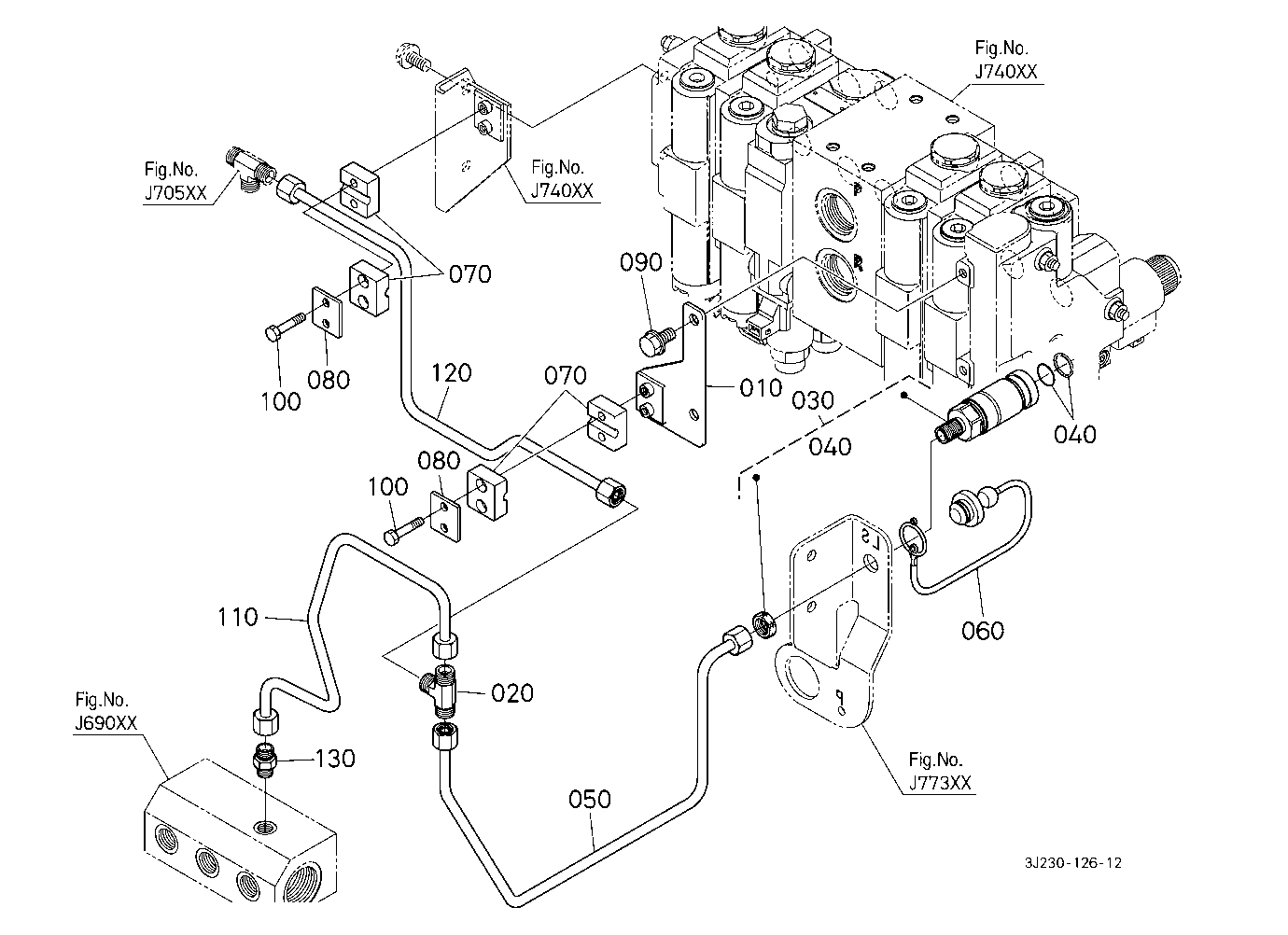 Hydraulic Outlet Pipe (Load-Sensing Control Hose)