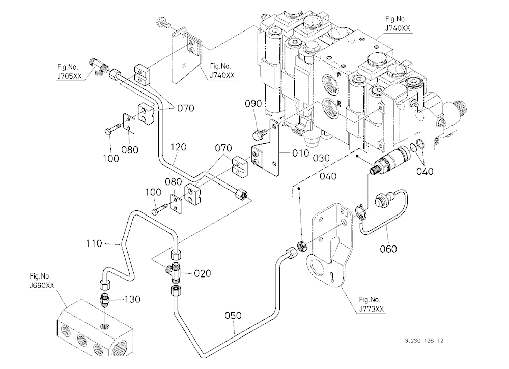 Hydraulic Outlet Pipe (Load-Sensing Control Hose)