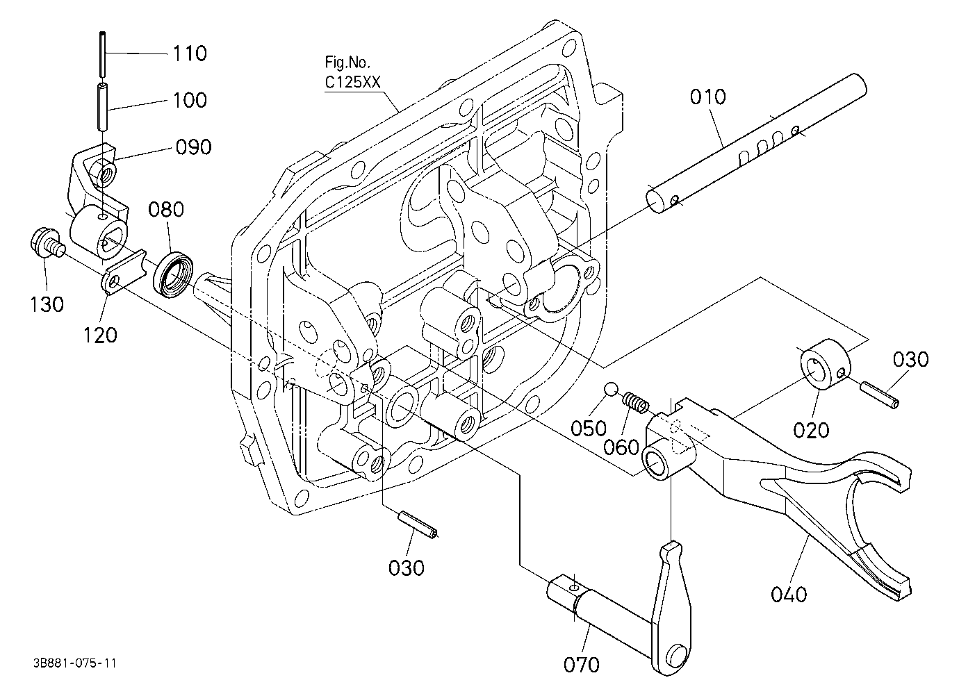 Range Gear Shift Fork