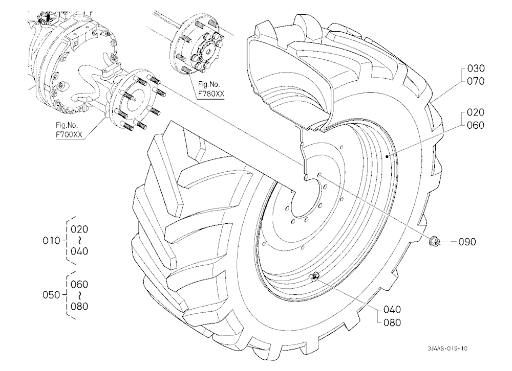 Rear Wheel (650/65R38) [Michelin]