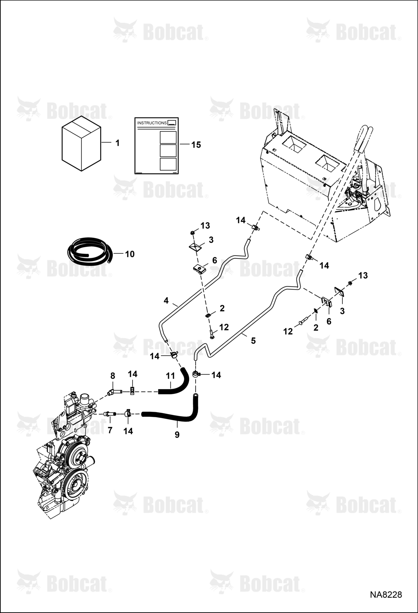 Heater & A/C (Heater Plumbing Kit)  A3NT17270 & Above, A3NU12722 & Above