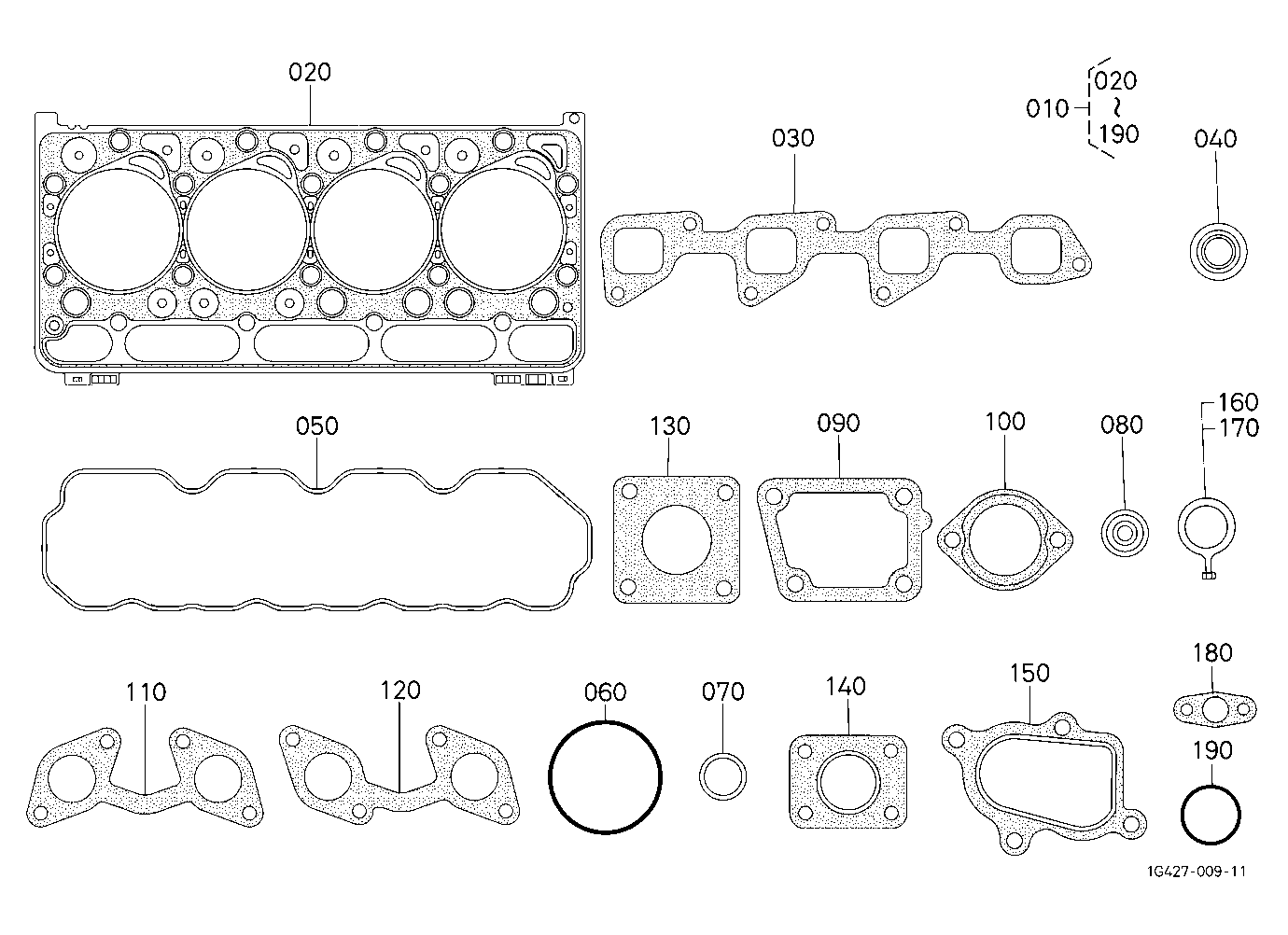 Upper Gasket Kit [V2403-M-Te2-Hst1/Hst2]