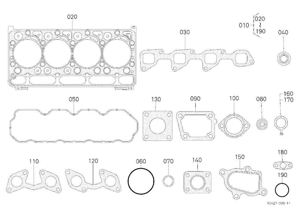 Upper Gasket Kit [V2403-M-Te2-Hst1/Hst2]