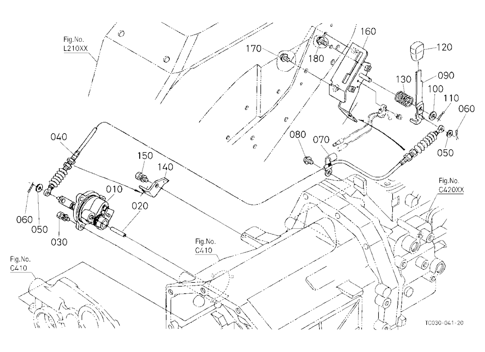 Pto Clutch Control Lever [Old Type]