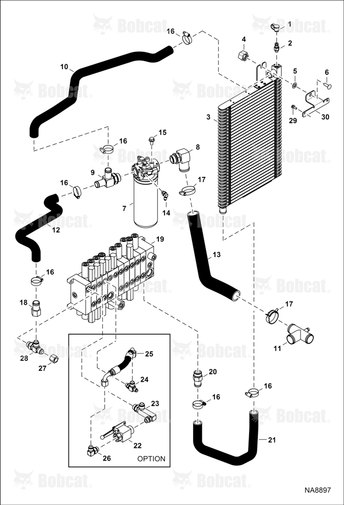 Hydraulic Circuitry (Cooler/Filter & Direct to Tank)