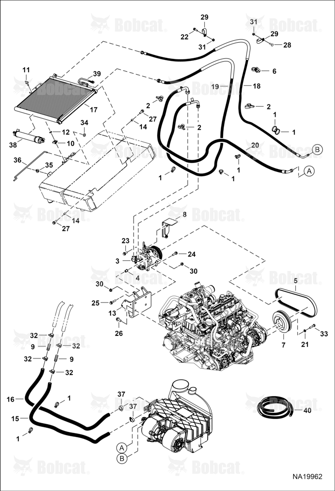 Engine & Attaching Parts (Heat & A/C Components)