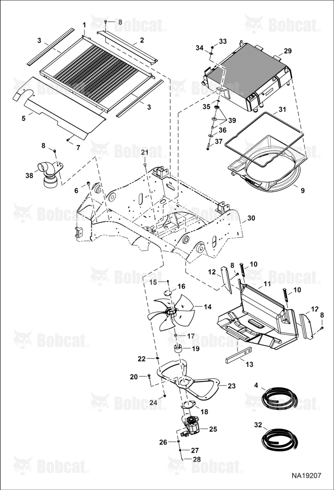 Cooling System (H1 Hydrostatic Pump Molded Duct)