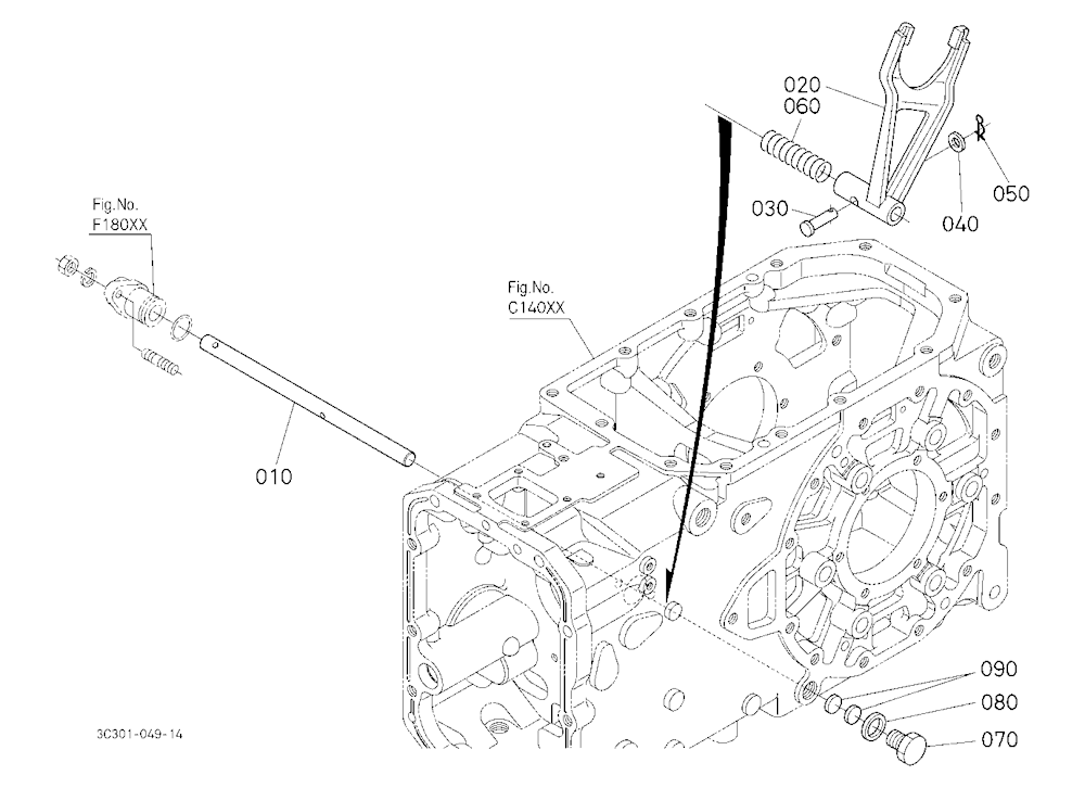 Differential Lock Shift Fork