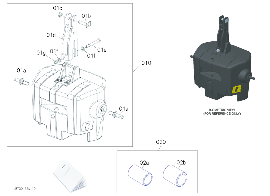 Dia Kit - Pickup Weight - Q-Bloq 900Kg