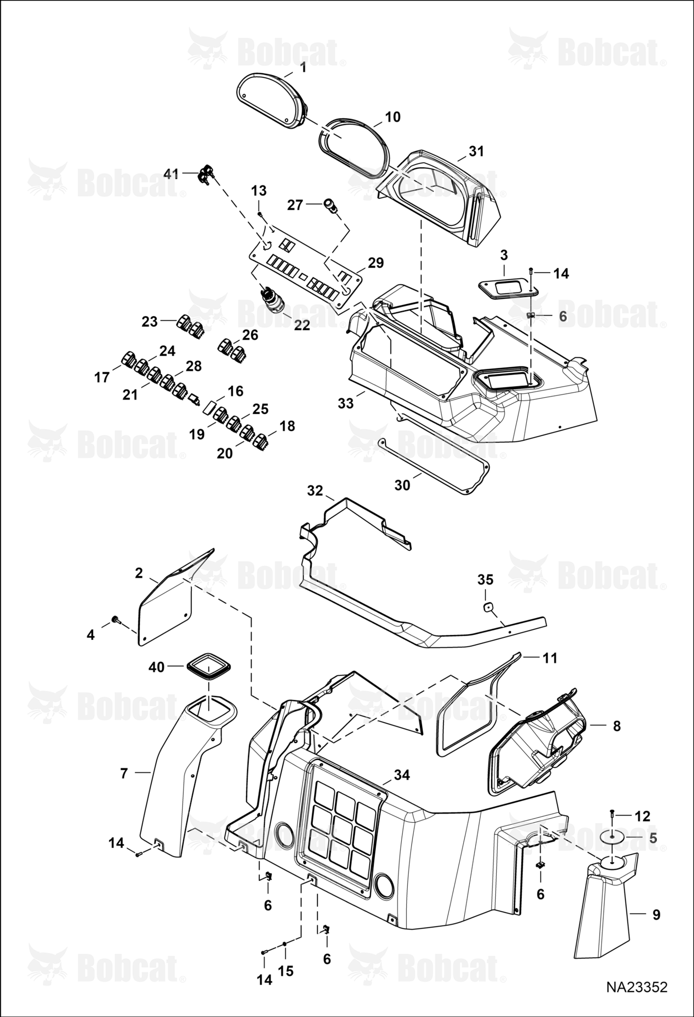 Operator Controls (RH Console) (W/O HVAC) (SPS)  B5PZ11001 & Above