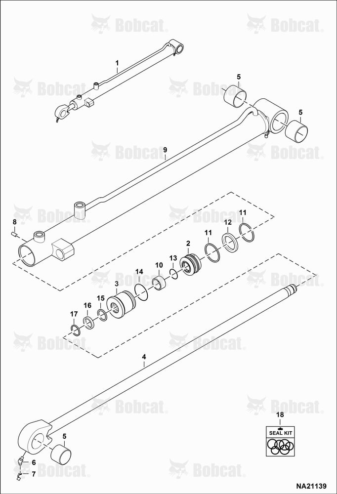 Self Leveling Cylinder  B55611001 & Above, B69A11001 - B69A21041