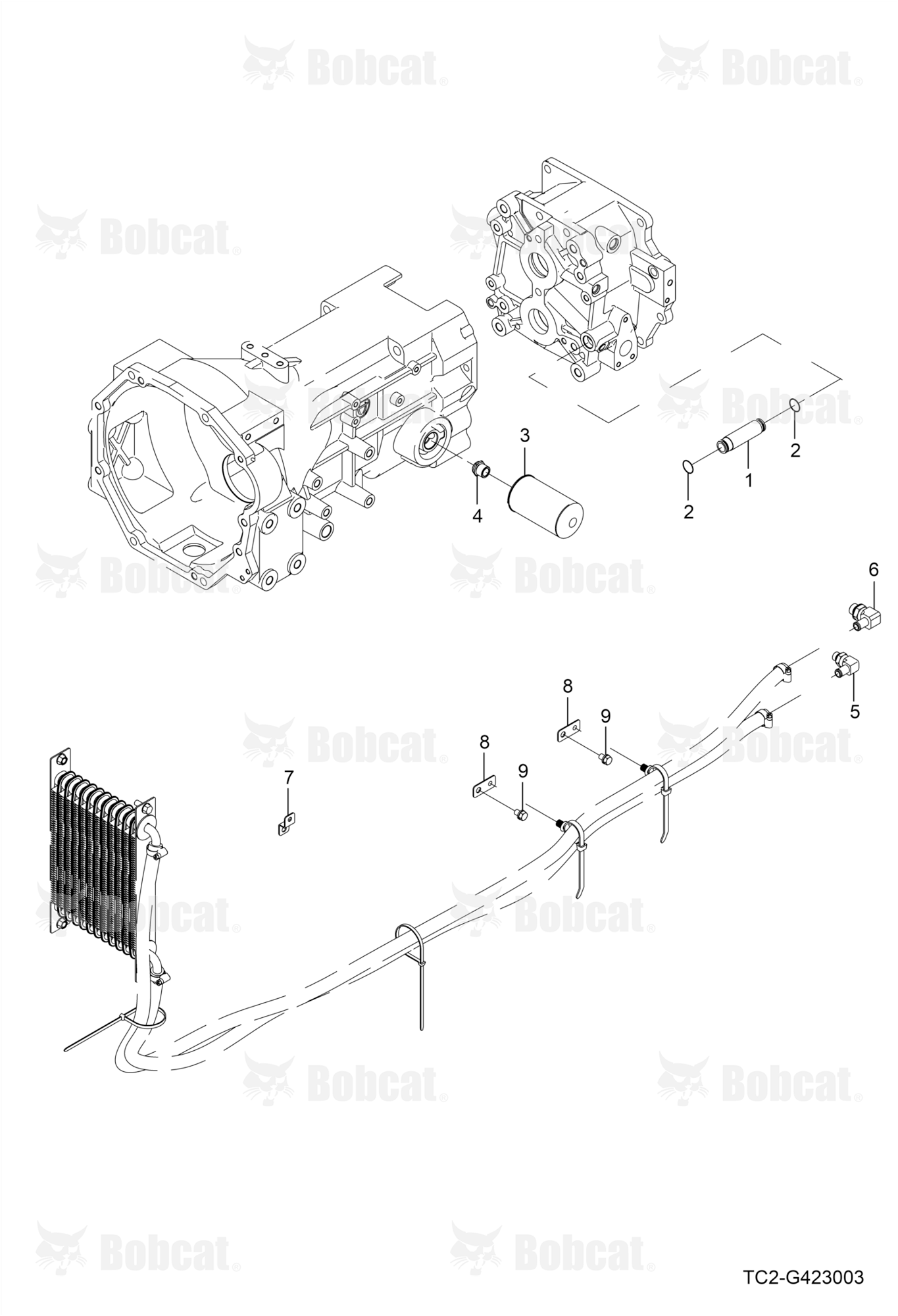 HST Hydraulic Line Group